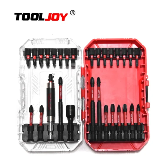 Tooljoy 30PCS スクリュードライバービット ダブルエンド磁気ドライバービット スクリューホルダー 六角ドライバービット 横風バッチヘッド 産業用電動ヘッド